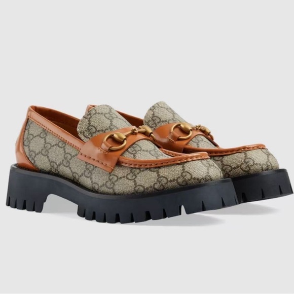New in box Gucci GG lug sole loafers with horse-bit hardware details - Picture 6 of 6